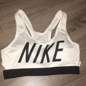 White and black Nike sports bra!